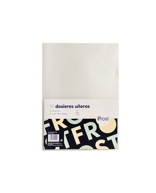 Pack 10 Dossiês Ranhura Frost A4 Transparentes Transparente-1