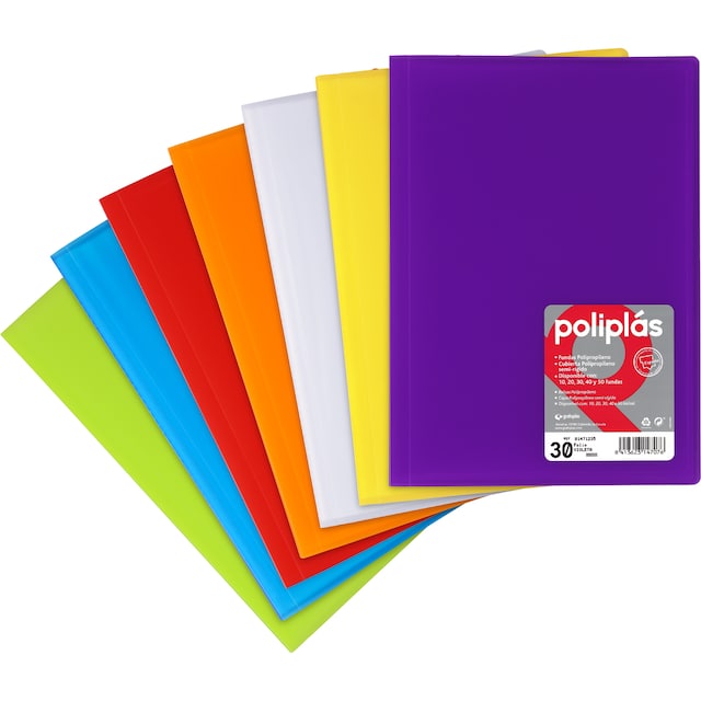 Imagen 0 de Carpeta poliplas traslúcido 30 fundas FOLIO. Grafoplás. Surtido.