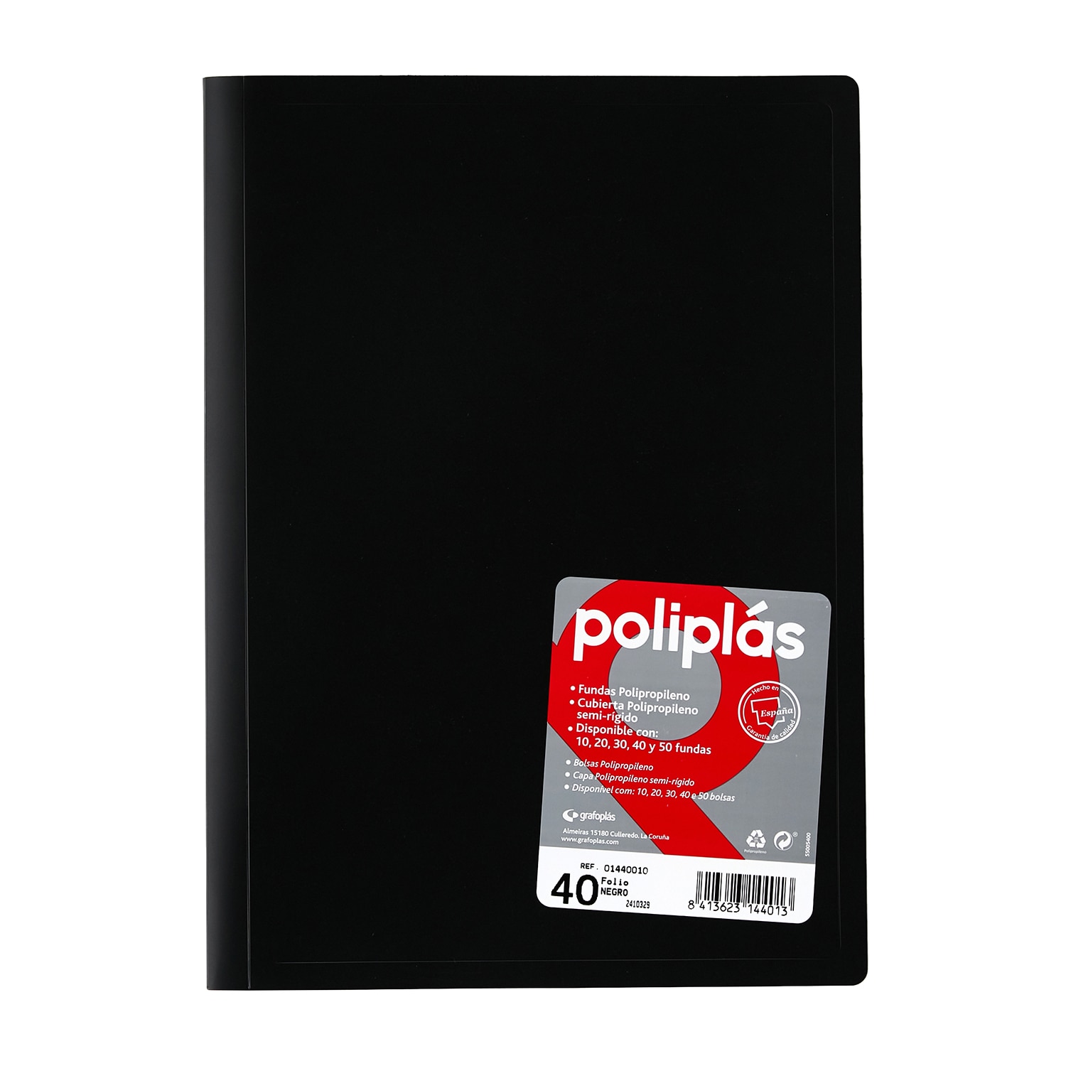 Carpeta poliplas opaco 50 fundas FOLIO. Grafoplás. Surtido. 15