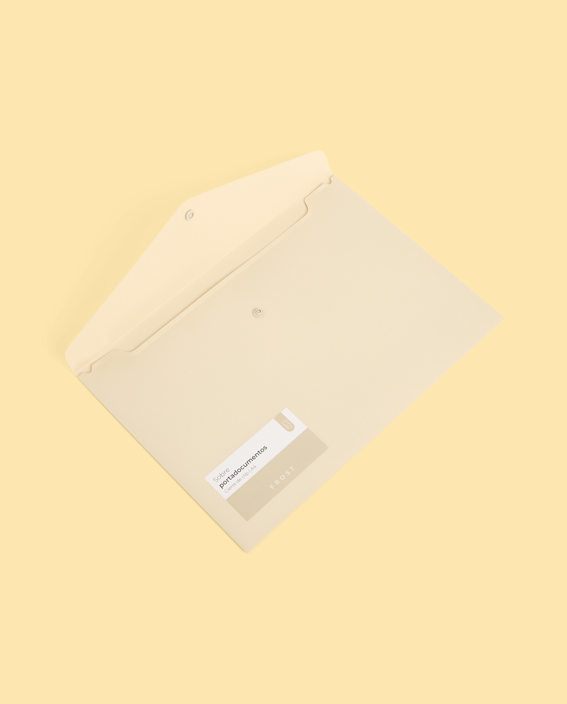 Mica de Plástico Frost Tamanho Folha com Broche Branco-2