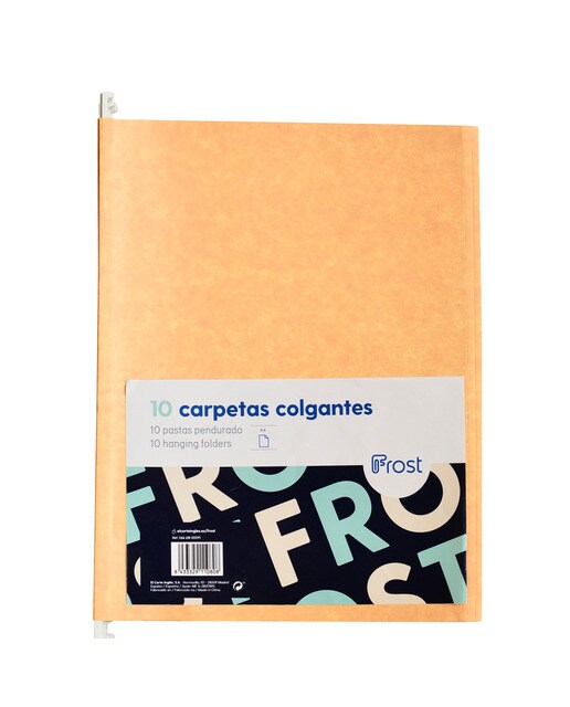 Imagen 0 de Paquete 10 Carpetas Colgante Frost Kraft