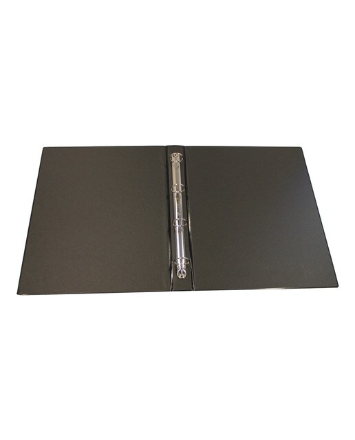 Pasta de 4 Argolas Fólio PVC preta Saro 1
