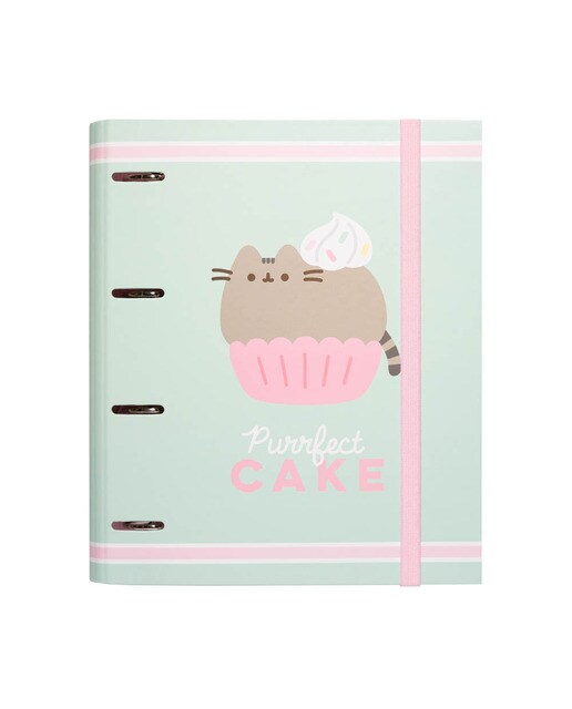 Pasta de 4 Argolas Perfurada Premium Pusheen Foodie Collection Verde Verde-1