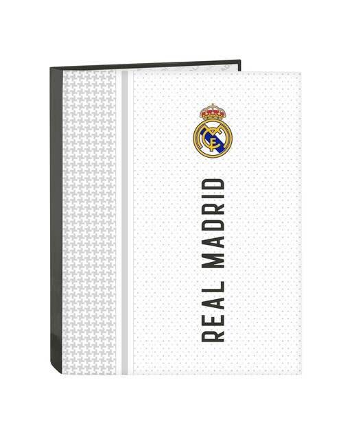 Pasta 4 argolas  Real Madrid C.F. 1º kit 24/25 branco e cinzento Branco / Cinzento-1