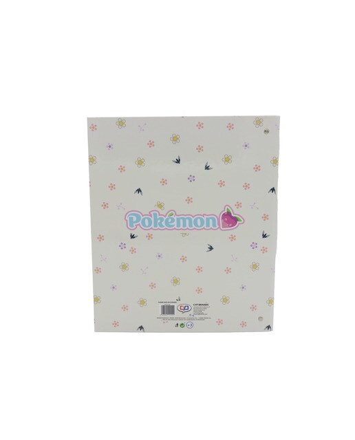 Pasta de 4 argolas DinA4 Pokémon Flowers CyP Marcas bege malva multicolorido Bege-2