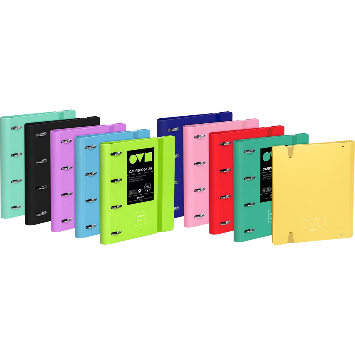 Carpebook 4 anillas de 25. A5. Unequal Mínimal. Grafoplás. Surtido. 1