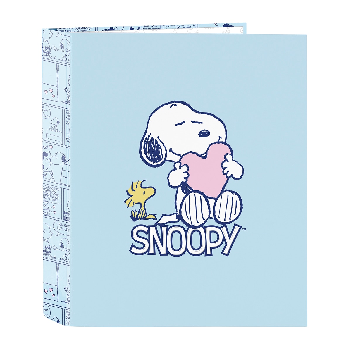 Imagem 0 de Pasta de Papelão 4 Argolas Snoopy Safta Azul Claro