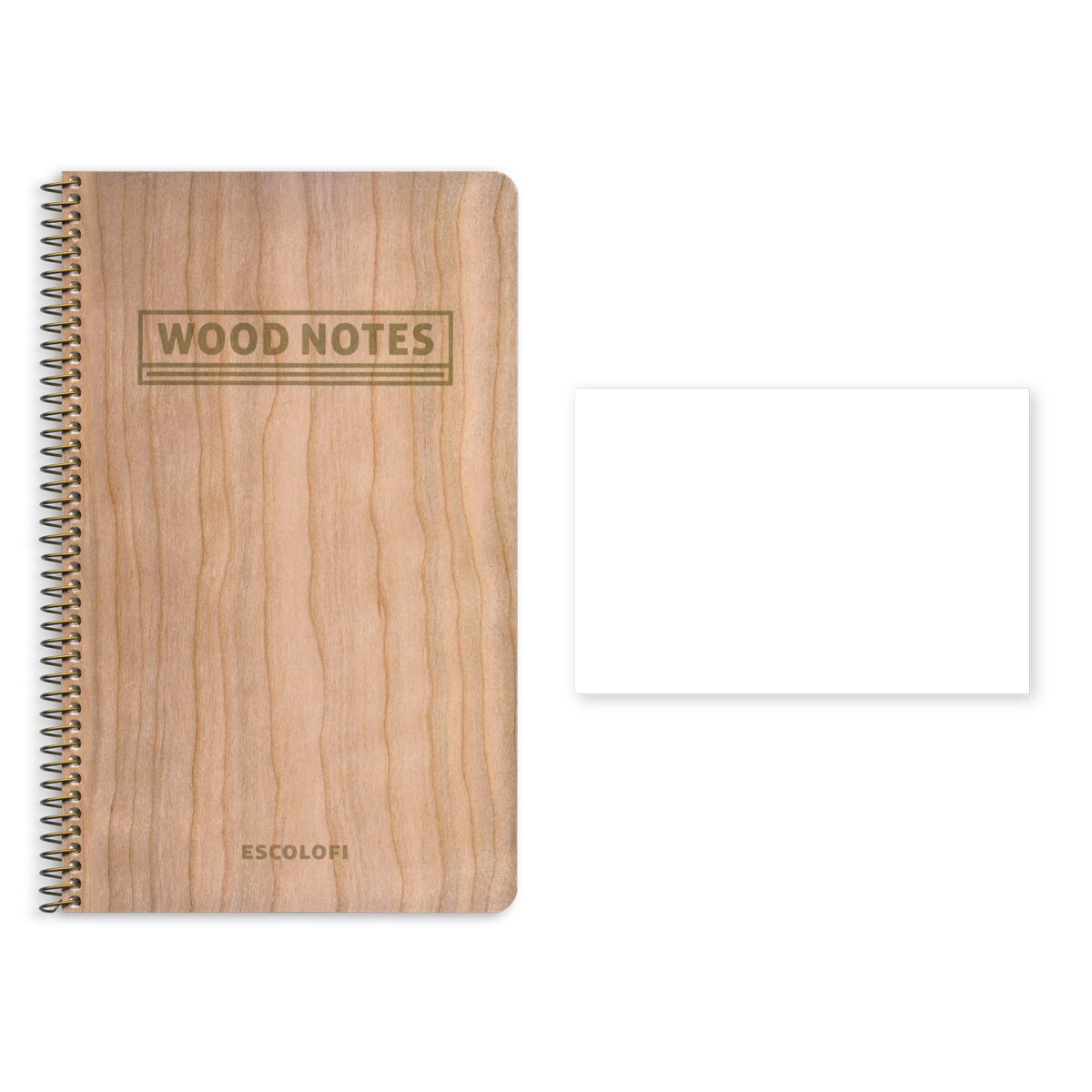 Espiral Wood Notes 130X210 70 Folhas 90 G Escolofi Liso Castanho-2