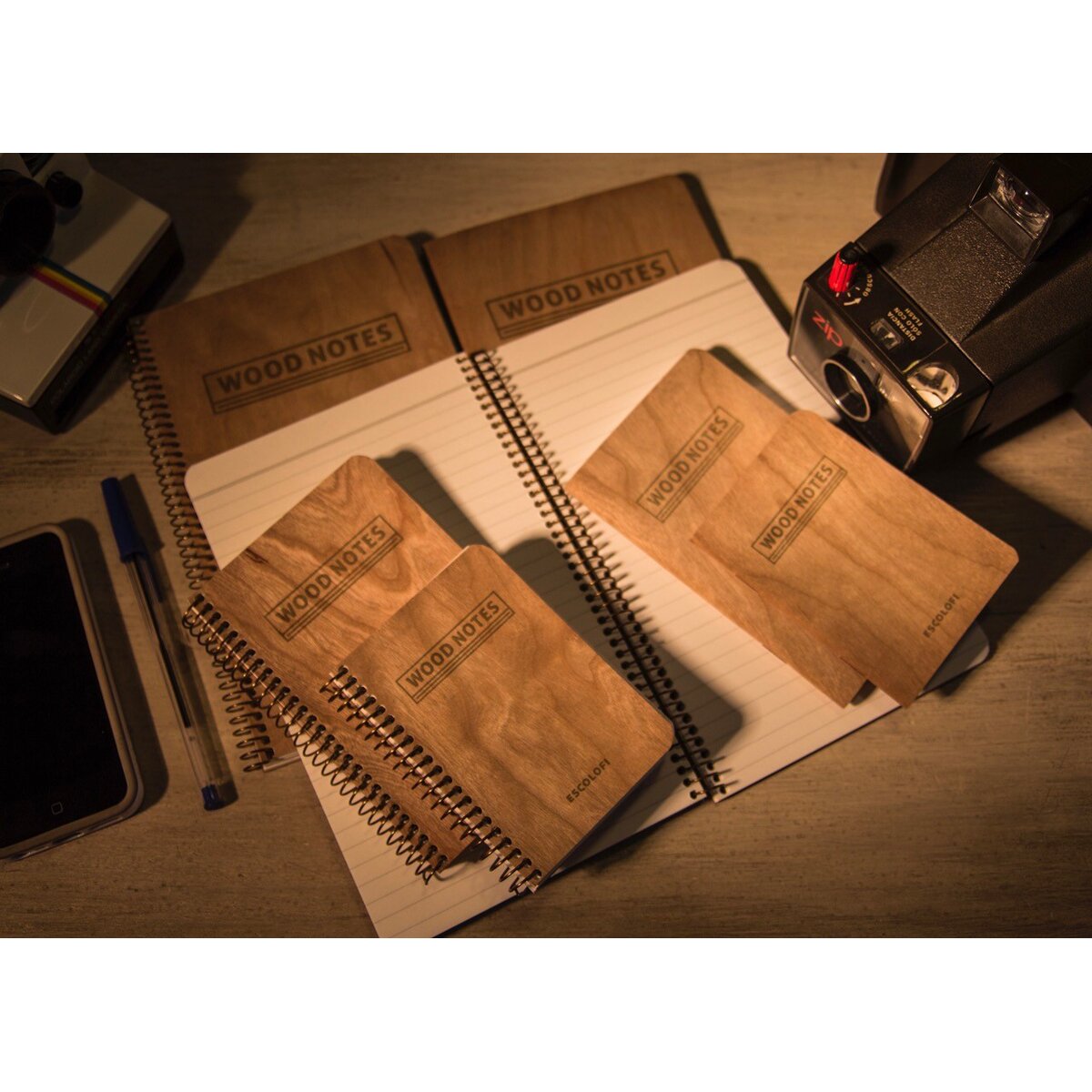 Espiral Wood Notes 130X210 70 Folhas 90 G Escolofi Liso Castanho-3