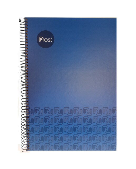Caderno FROST Fólio 100 Folhas Quadriculadas de 4 x 4 mm com margem Capa Extra-dura Azul-1