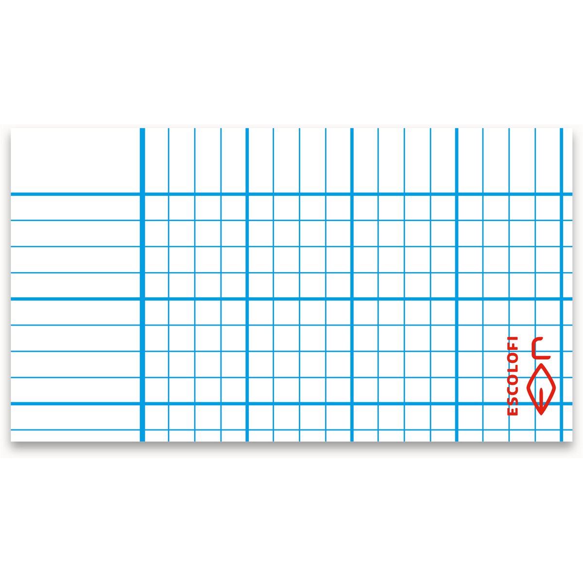 Caderno Espiral Fólio 50 folhas 70 gramas Papel Milimétrico 2 x 2 x 16 Capa Dura Escolofi Verde-2