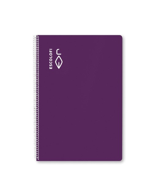 Cuaderno Espiral Folio 50 hojas 70 gramos Milimetrado 2x2x16 Tapa Dura Escolofi Violeta-1