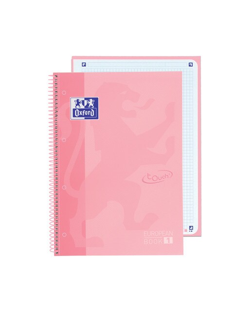 Imagem 0 de Caderno de espiral micro perfurado Touch Pastel A4 Capa extra dura 80 folhas quadriculadas 5 mm Touch Flamingo pastel