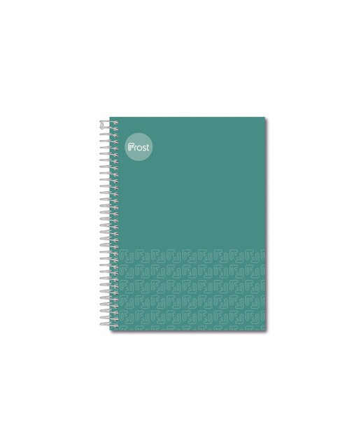 Caderno Espiral Tamanho um quarto Capa forrada 100 F. verde Verde-1