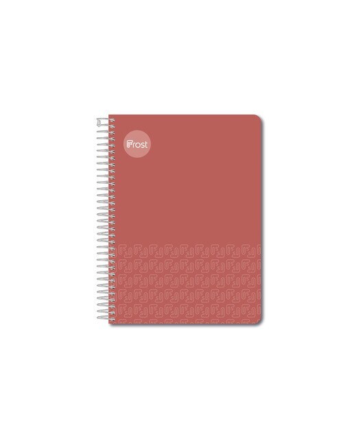 Cuaderno Espiral Cuarto Tapa Dura 80H Frost Rojo