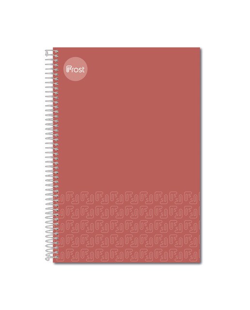 Caderno Espiral Fólio Capa forrada 100 F. vermelho Vermelho-1