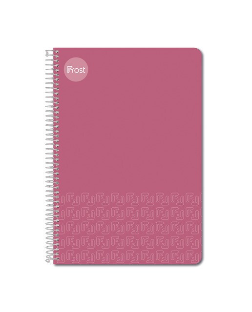 Caderno Espiral Fólio Capa de plástico 80 F. rosa Rosa-1