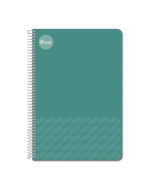 Caderno Espiral Fólio Capa dura 80 F. liso verde Verde-1