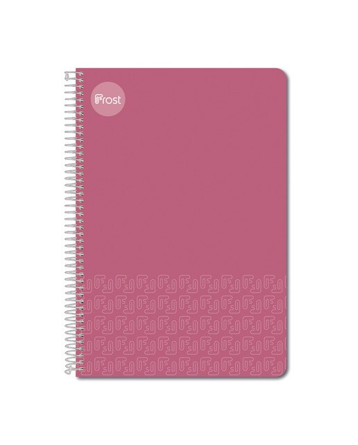 Caderno Espiral Fólio Capa dura 80 F. rosa Rosa-1
