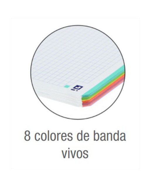 Caderno Microperfurado Europeanbook8 A4+ Live&Go Capas de Plástico 160 Folhas Quadriculadas 5x5 - Cores Vivas Sortido-2