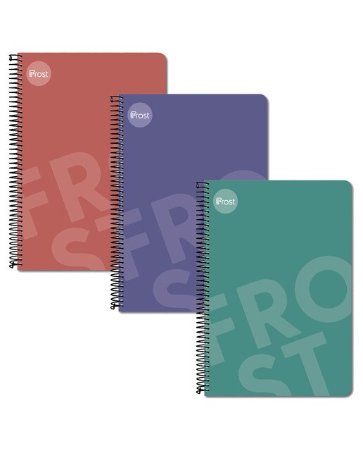 Imagen 0 de Pack 3 Cuadernos Espiral Folio Tapa Blanda 80H Frost Surtidos