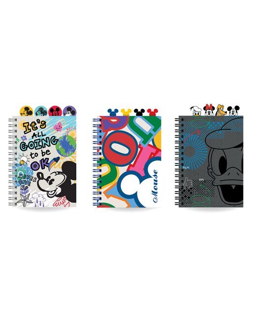 Caderno espiral com separadores 80 g 100 folhas Mickee Mouse Coolpack Sortido-1