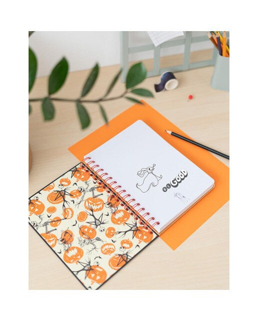Cuaderno tapa forrada A5 Disney Pesadilla antes de Navidad Erik negro Negro / Naranja-6
