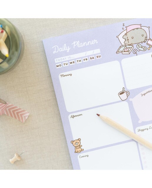 Bloco de notas escritório Pusheen Moments Erik lilás Lilás / Rosa-3