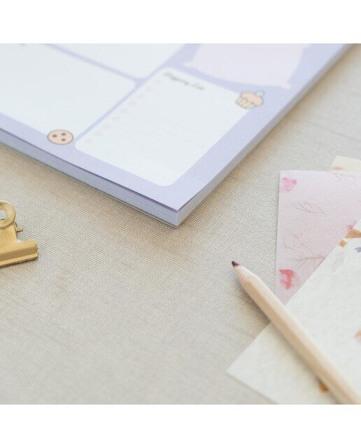Bloco de notas escritório Pusheen Moments Erik lilás Lilás / Rosa-5