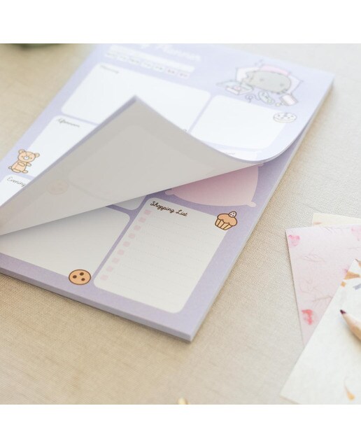 Bloco de notas escritório Pusheen Moments Erik lilás Lilás / Rosa-6