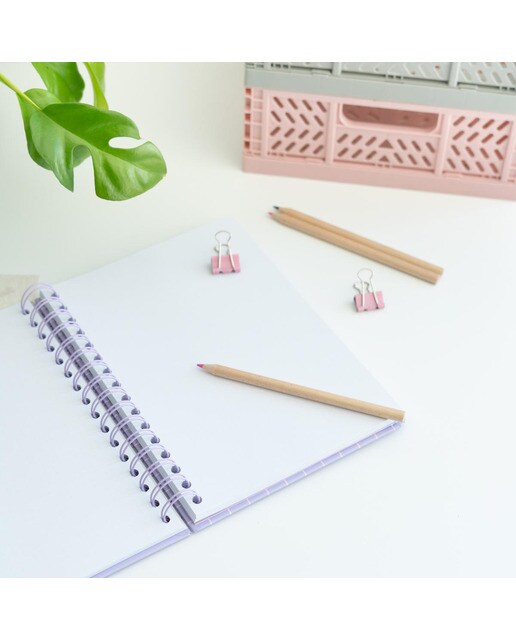 Caderno A5 de capa forrada Pusheen Moments Erik lilás Lilás-5