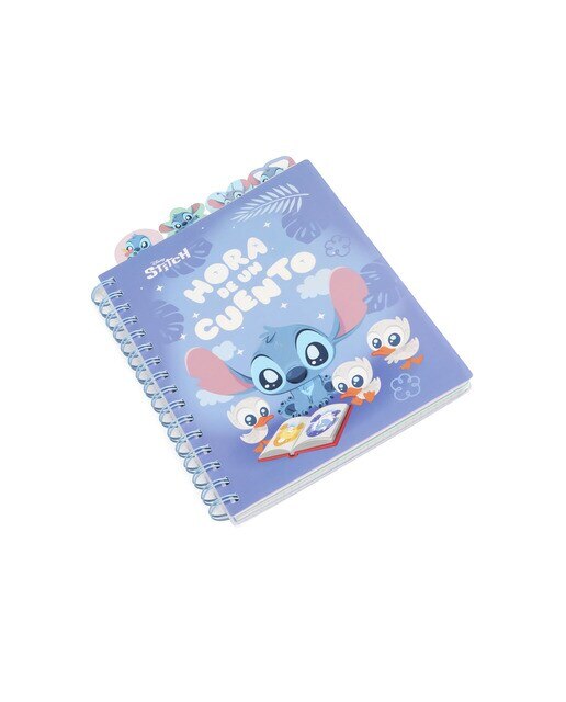 Caderno espiral A5 com divisória 100 folhas quadriculadas Malva Stitch Coolpack Multicolor-2