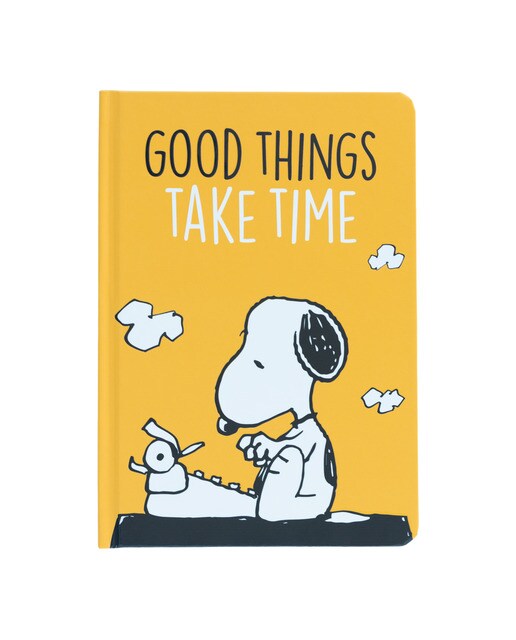 Bloco de notas a5 Premium Snoopy lazy days Erik amarelo Amarelo / Preto-1