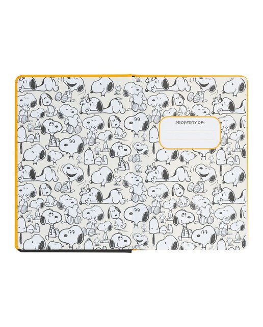 Bloco de notas a5 Premium Snoopy lazy days Erik amarelo Amarelo / Preto-3