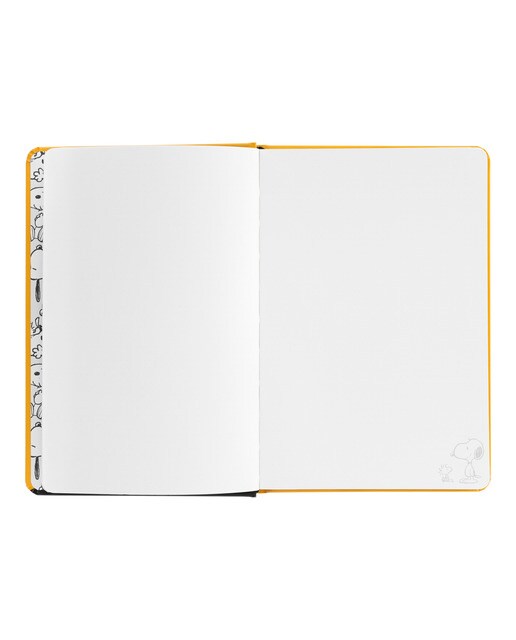 Bloco de notas a5 Premium Snoopy lazy days Erik amarelo Amarelo / Preto-4