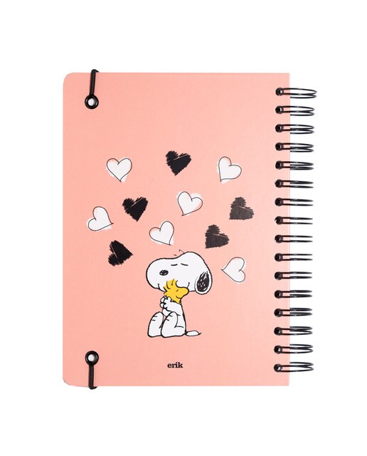Caderno capa dura a5 Snoopy Erik rosa Rosa / Preto-2