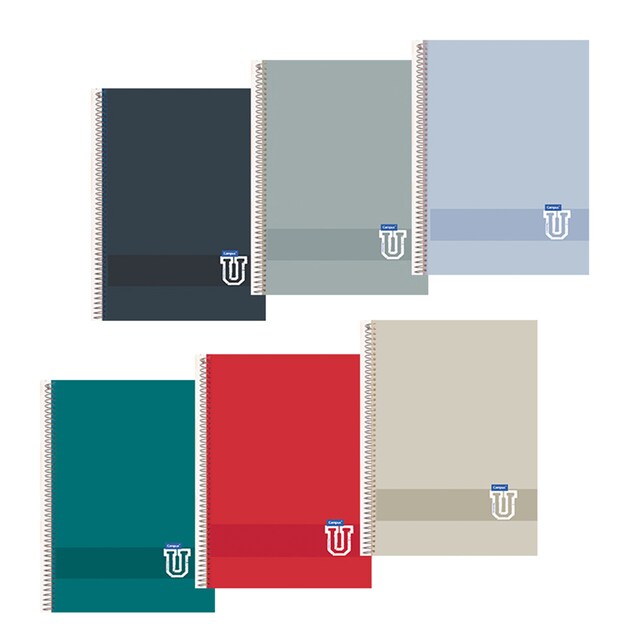 Imagen 0 de Cuaderno espiral Campus A4 tapa polipropileno 80 hojas 90g cuadrícula 4x4 mm colores tendencia