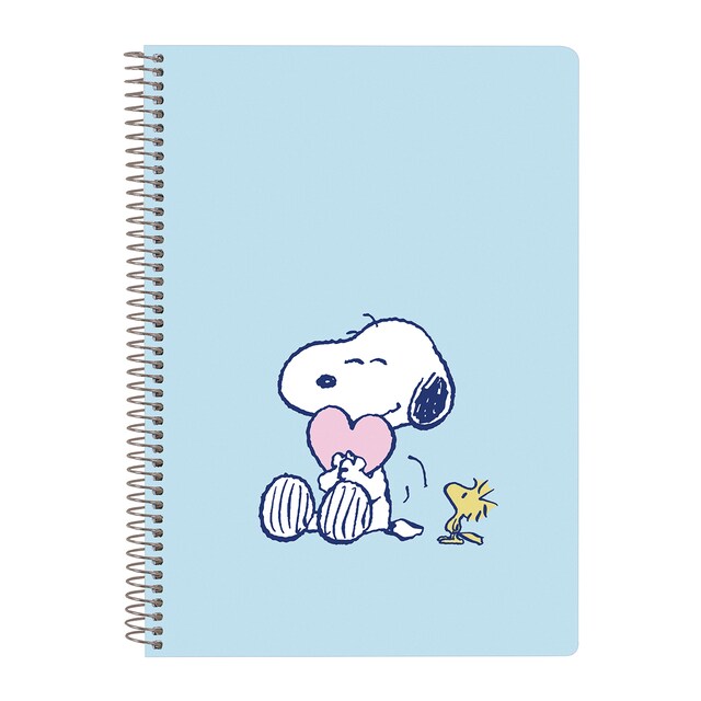 Imagen 0 de Libreta cuarto tapas duras 80 hojas Snoopy Safta azul claro