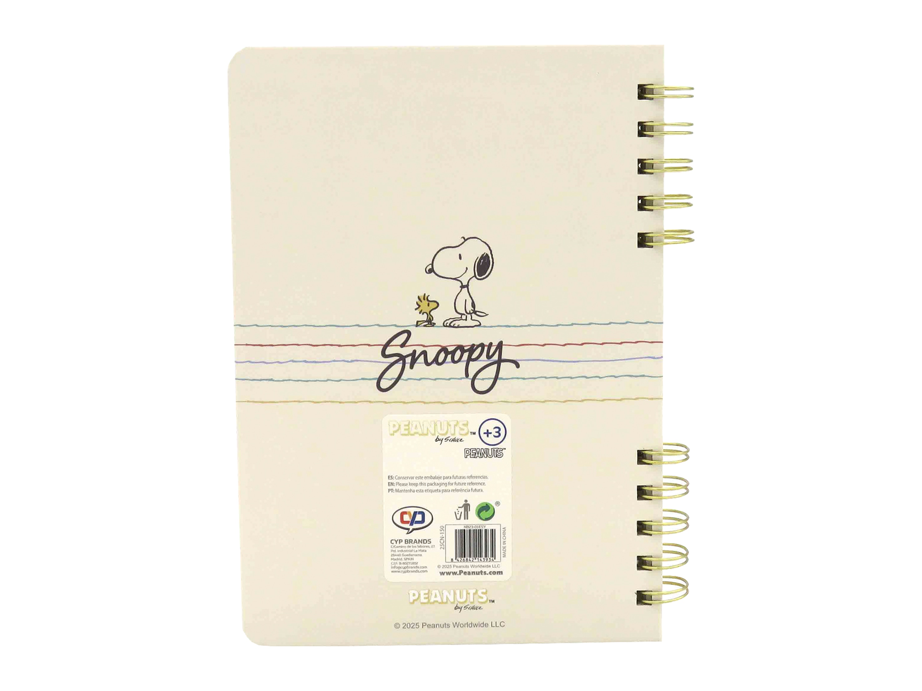 Caderno A5 com Página de Autocolantes Bege-2