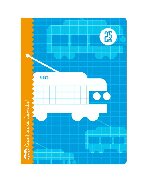 Bloco Agrafado de Tamanho Quatro 30 Folhas Cuadrovía 2,5 mm Lamela azul Azul-1