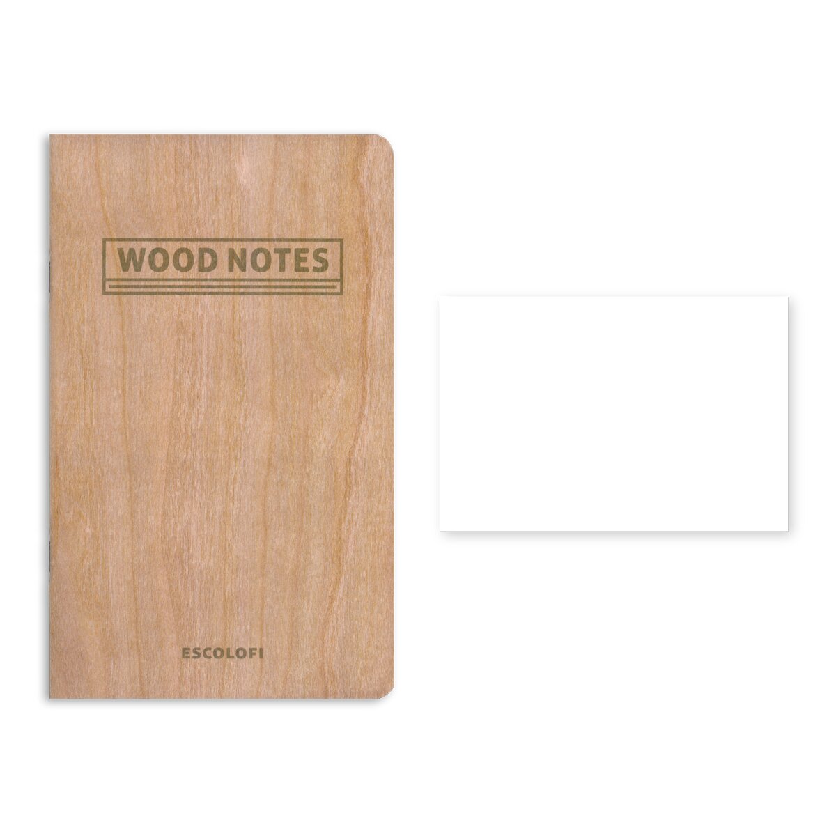Blocos Agrafados Wood Notes 130X210 40 Folhas 90 G Escolofi Liso Castanho-2