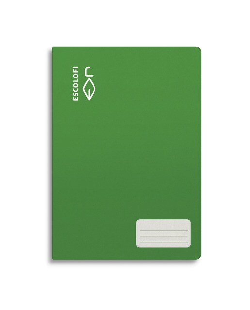 Bloco Agrafado A4 32 folhas 70 gramas Quadriculadas 3 x 3 Capa Flexível Verde-1