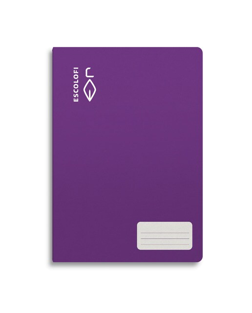 Bloco Agrafado A4 32 folhas 70 gramas Papel Milimétrico 2 x 8 x 4 Capa Flexível Violeta-1