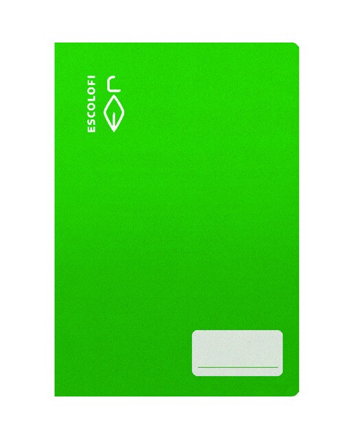 Bloco Agrafado Tamanho Quatro 32 folhas 70 gramas Quadriculadas 6 x 6 Capa Flexível Verde-1