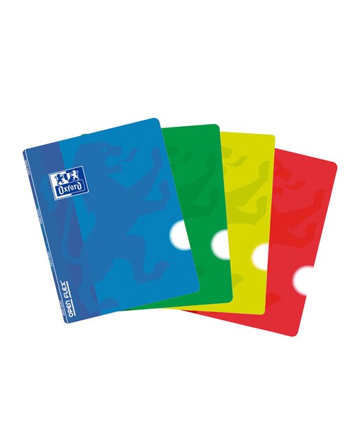 Caderno Agrafado A5 Openflex Capa de Plástico 48 Folhas Liso 4 Cores Sortido-1