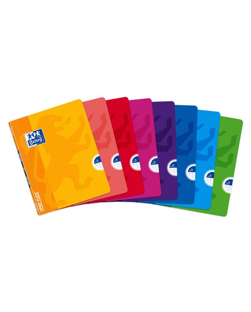 Bloco Agrafado A5+ Openflex Capa de Plástico 48 Folhas Pautadas 2,5 com Margem 8 Cores Sortido-1