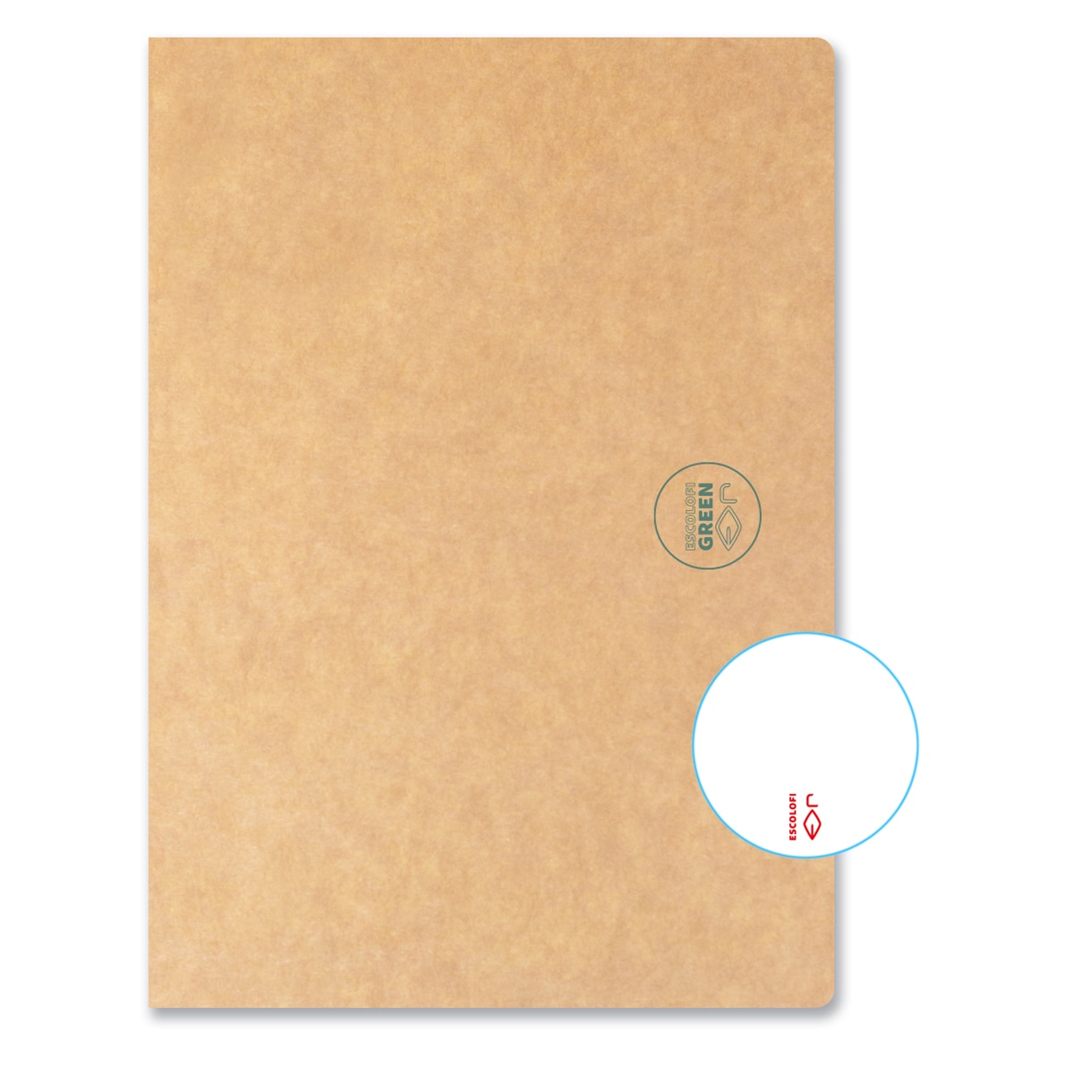 Imagen 0 de Libreta grapada reciclado ecológico 50 hojas 80 gr Din A4 liso Escolafi Kraft