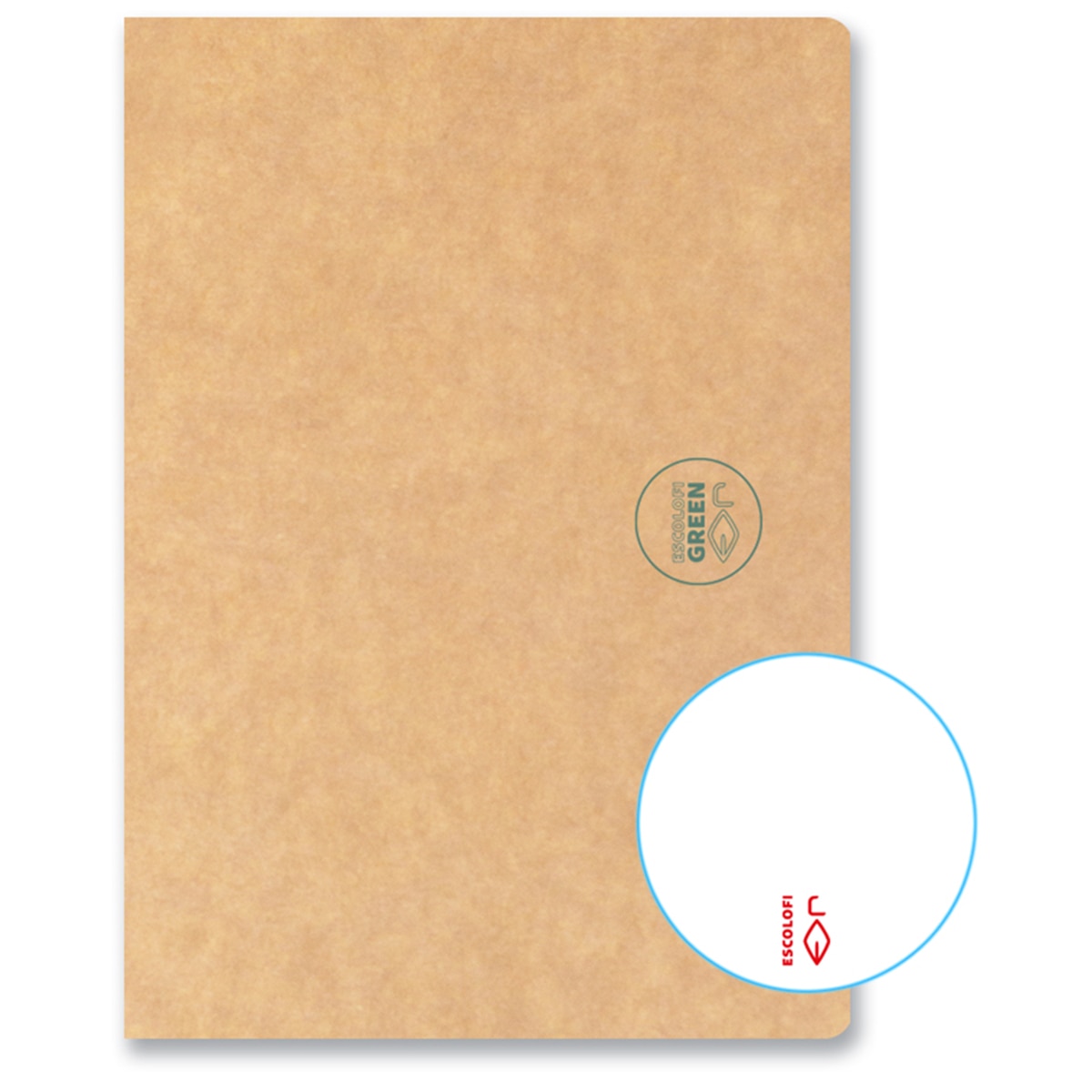 Imagen 0 de Libreta grapada reciclado ecológico 50 hojas 80 gr Din A5 liso Escolafi Kraft