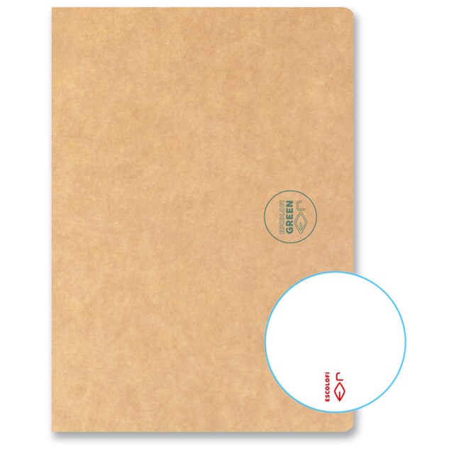 Imagen 0 de Libreta grapada reciclado ecológico 50 hojas 80 gr Din A5 liso Escolafi Kraft