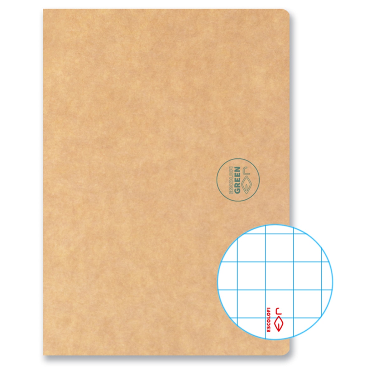 Imagen 0 de Libreta grapada reciclado ecológico 50 hojas 80 gr Din A5 Dots Escolafi Kraft